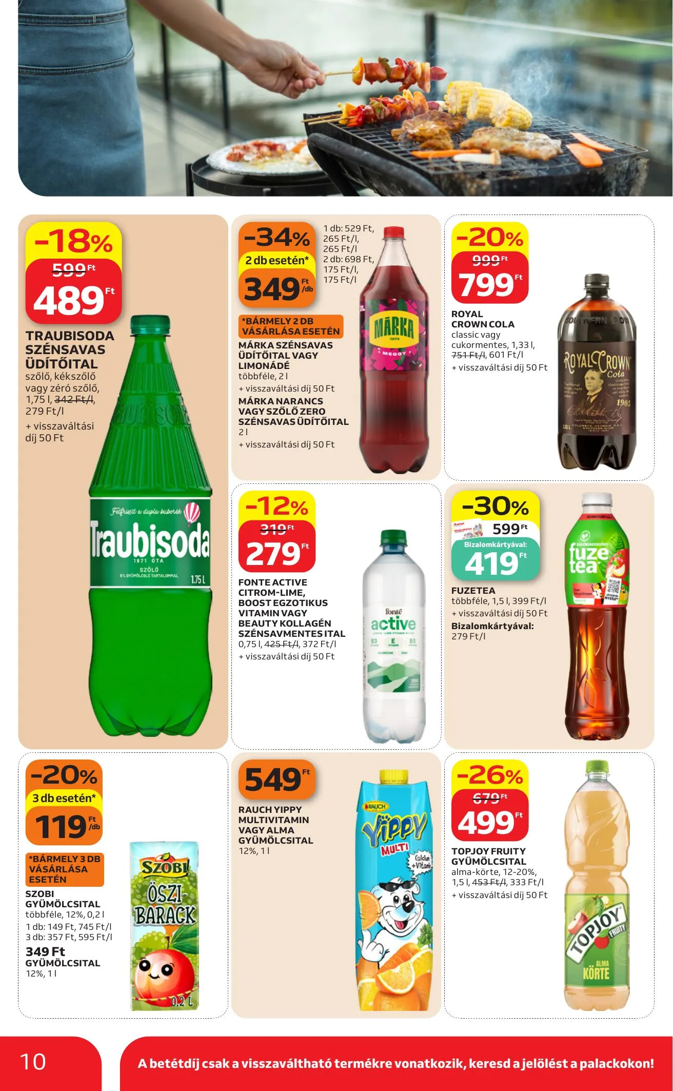 Auchan akciós újság Hipermarket Grill 08.13–08.19 – 10. oldal