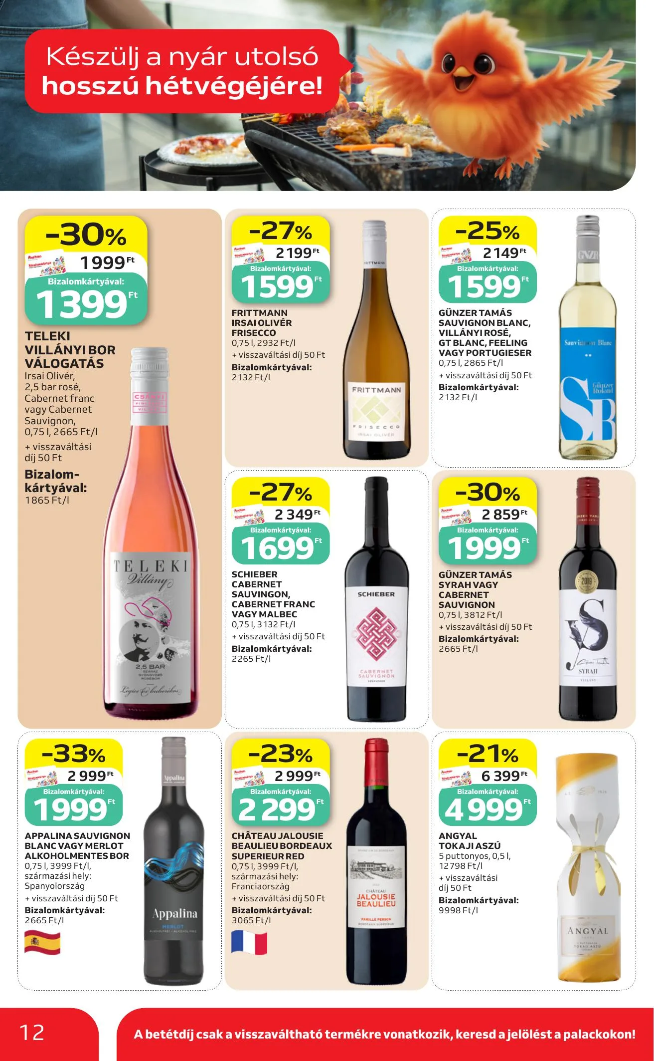 Auchan akciós újság Hipermarket Grill 08.13–08.19 – 12. oldal