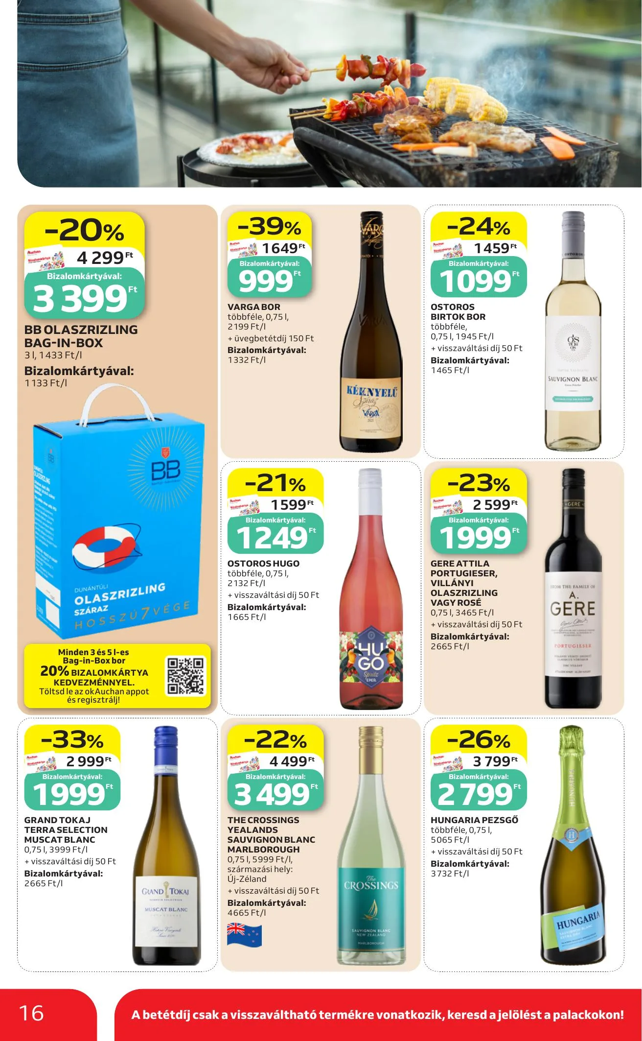 Auchan akciós újság Hipermarket Grill 08.13–08.19 – 16. oldal