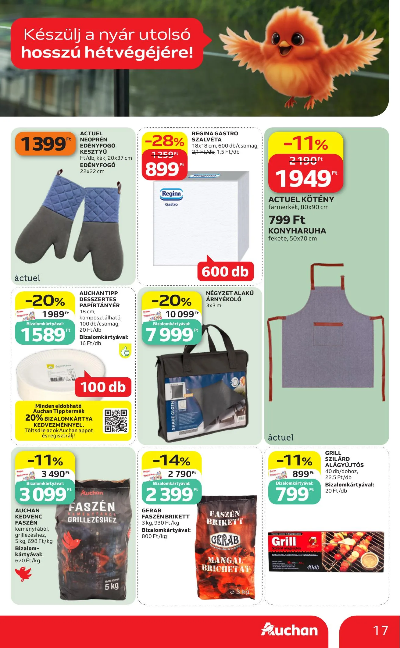 Auchan akciós újság Hipermarket Grill 08.13–08.19 – 17. oldal