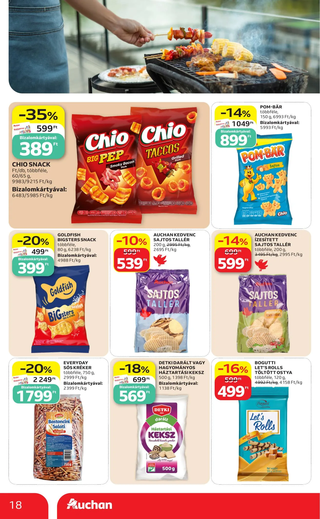 Auchan akciós újság Hipermarket Grill 08.13–08.19 – 18. oldal