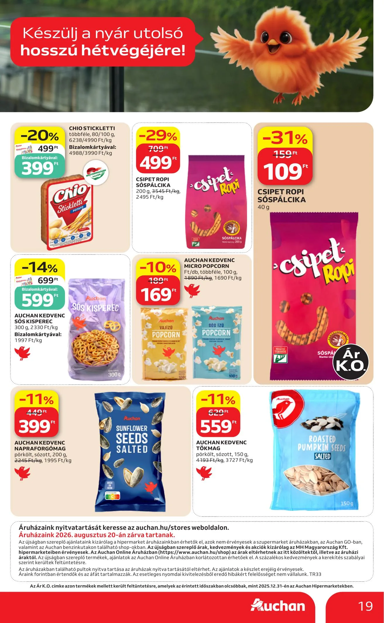 Auchan akciós újság Hipermarket Grill 08.13–08.19 – 19. oldal