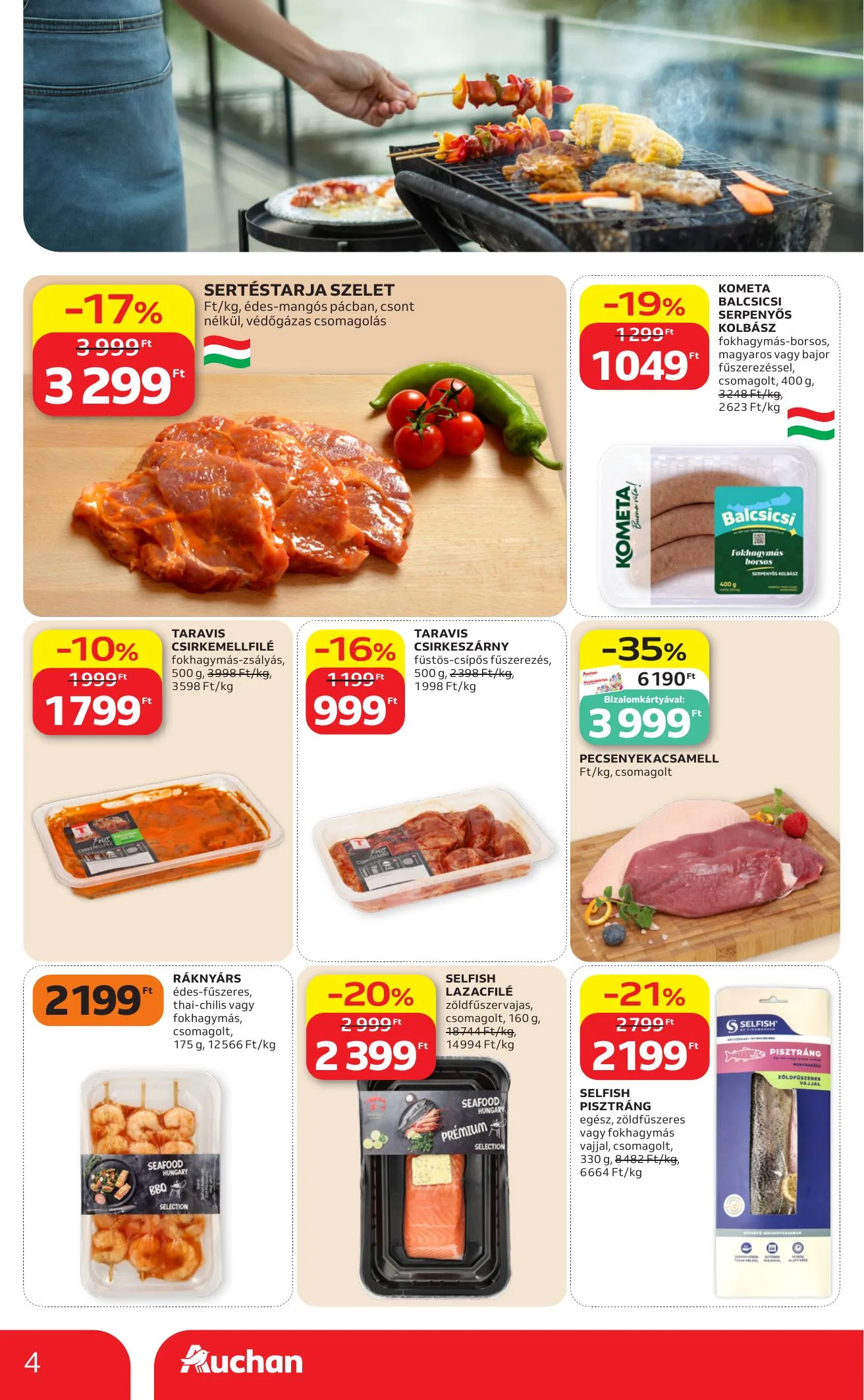 Auchan akciós újság Hipermarket Grill 08.13–08.19 – 4. oldal