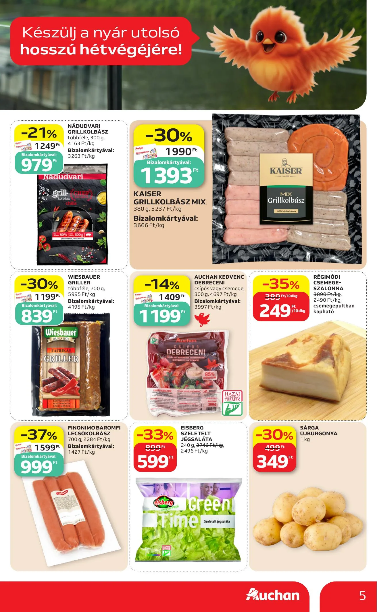 Auchan akciós újság Hipermarket Grill 08.13–08.19 – 5. oldal