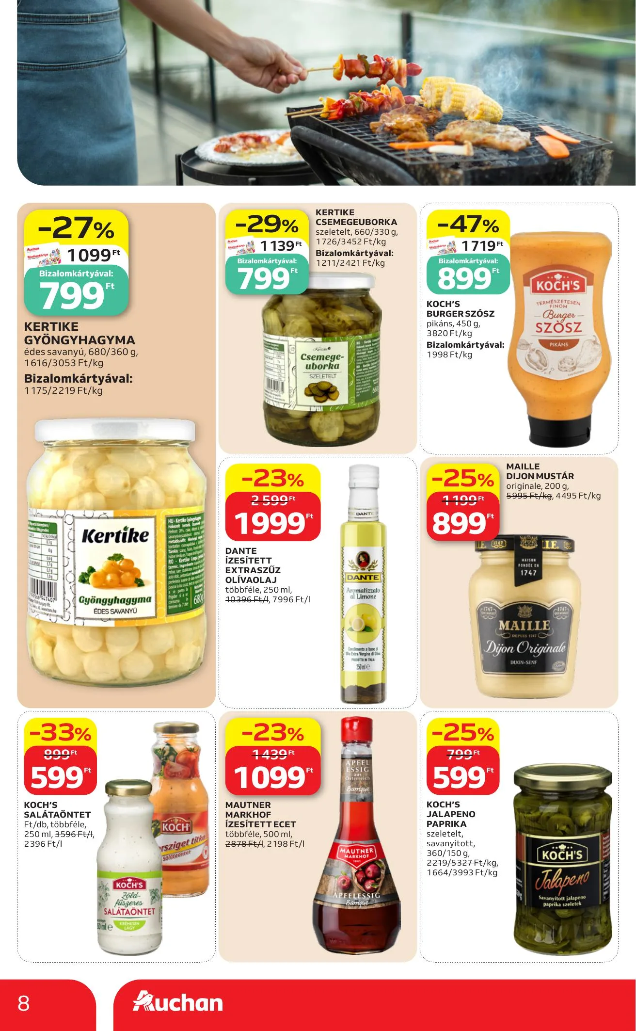 Auchan akciós újság Hipermarket Grill 08.13–08.19 – 8. oldal