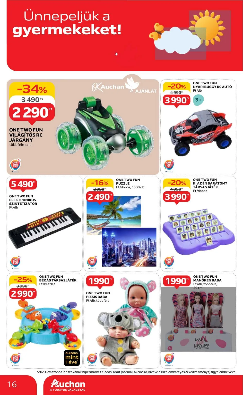 Auchan akciós újság Hipermarket gyereknap 05.16–05.29 – 16. oldal
