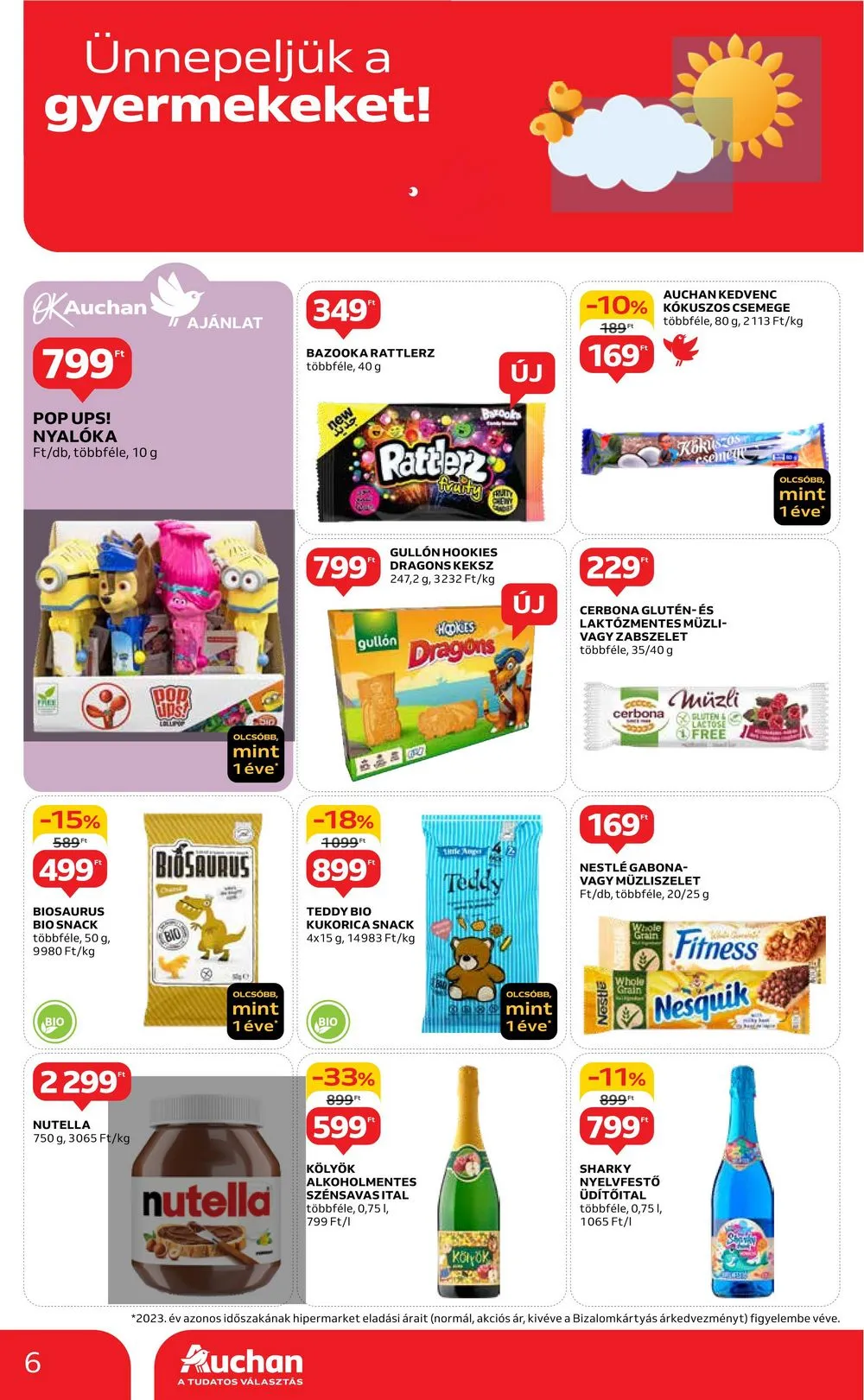 Auchan akciós újság Hipermarket gyereknap 05.16–05.29 – 6. oldal