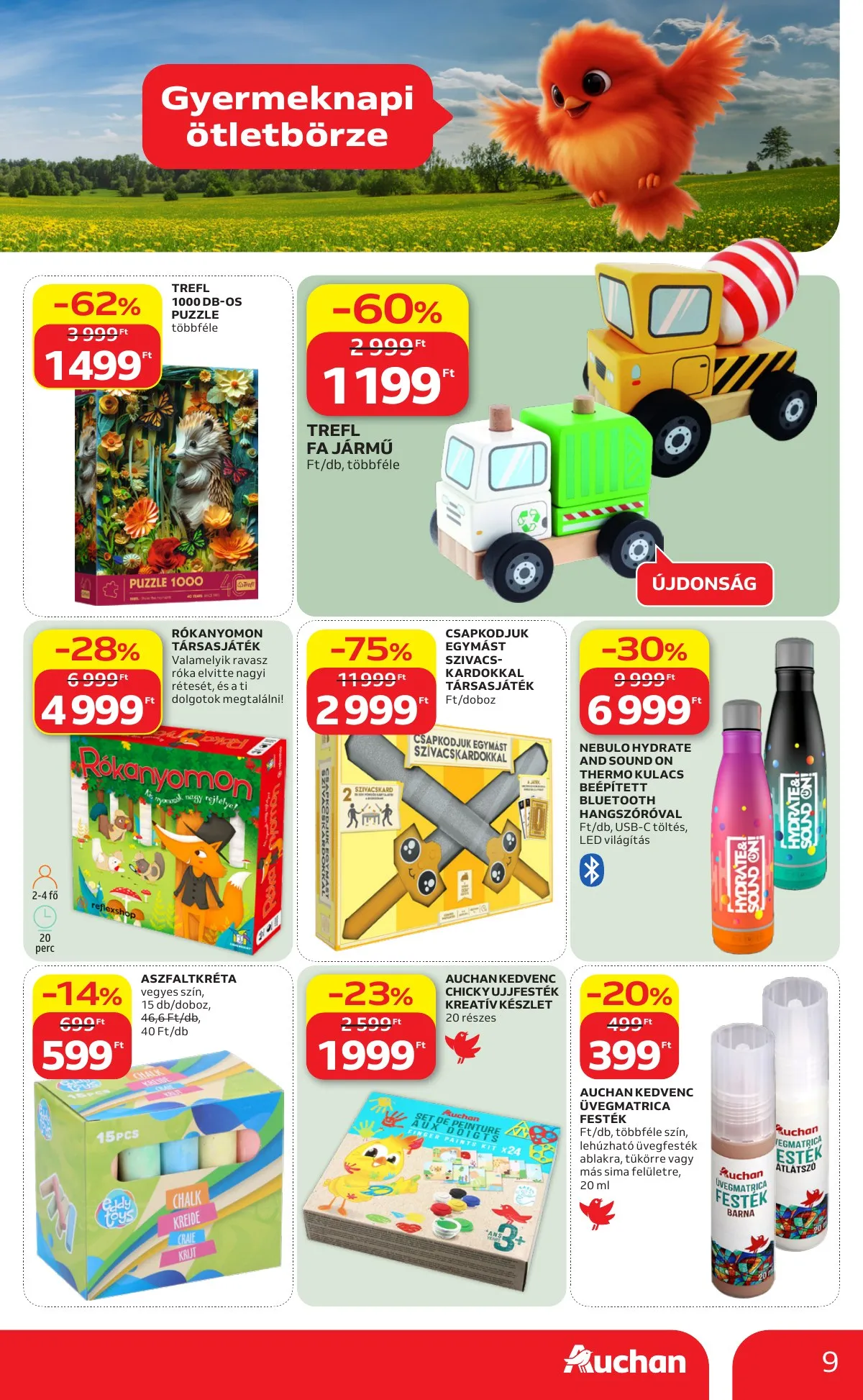 Auchan akciós újság Hipermarket Gyereknap 05.14–05.27 – 9. oldal