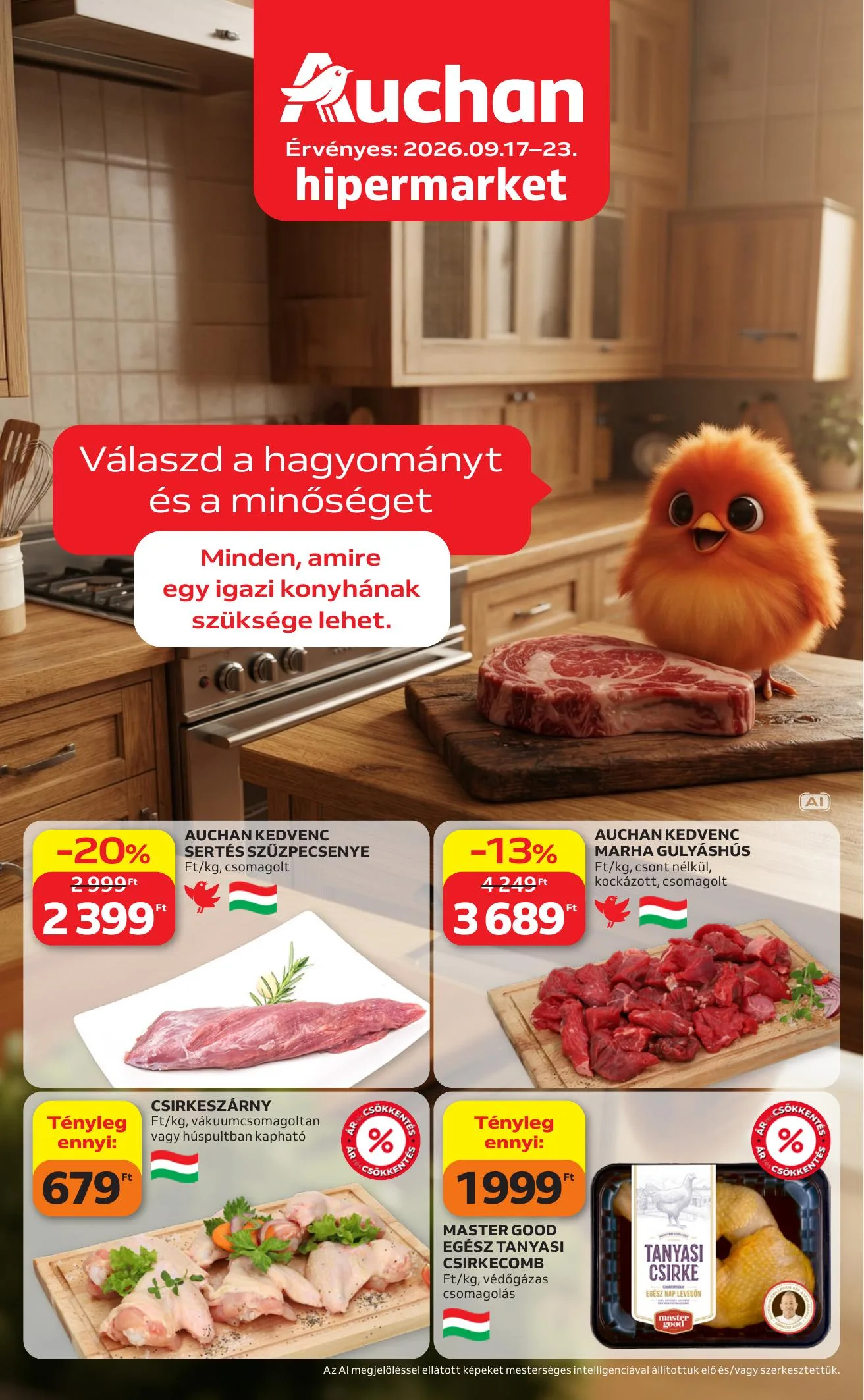 Auchan akciós újság Hipermarket Hagyomany és minoseg 09.17–09.23