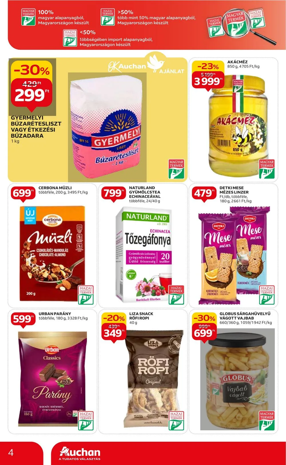 Auchan akciós újság Hipermarket hazai és otthon 02.15–02.28 – 4. oldal