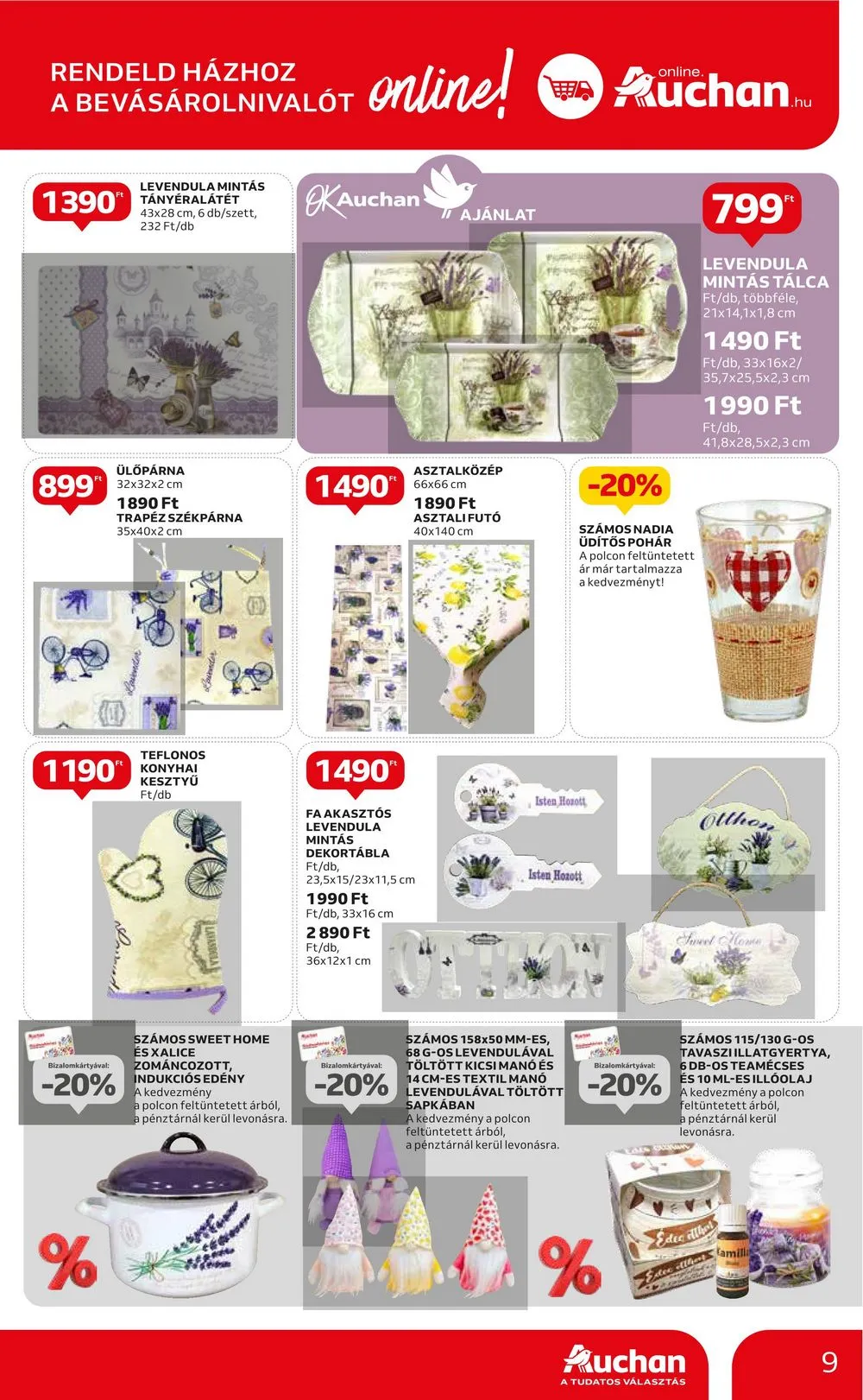 Auchan akciós újság Hipermarket hazai és otthon 02.15–02.28 – 9. oldal