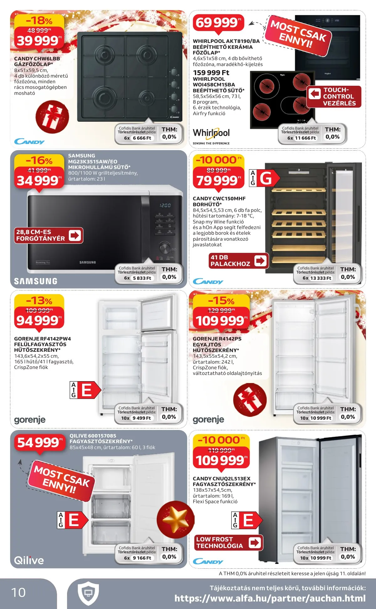 Auchan akciós újság Hipermarket Haztartasi Elektronika 12.11–12.24 – 10. oldal