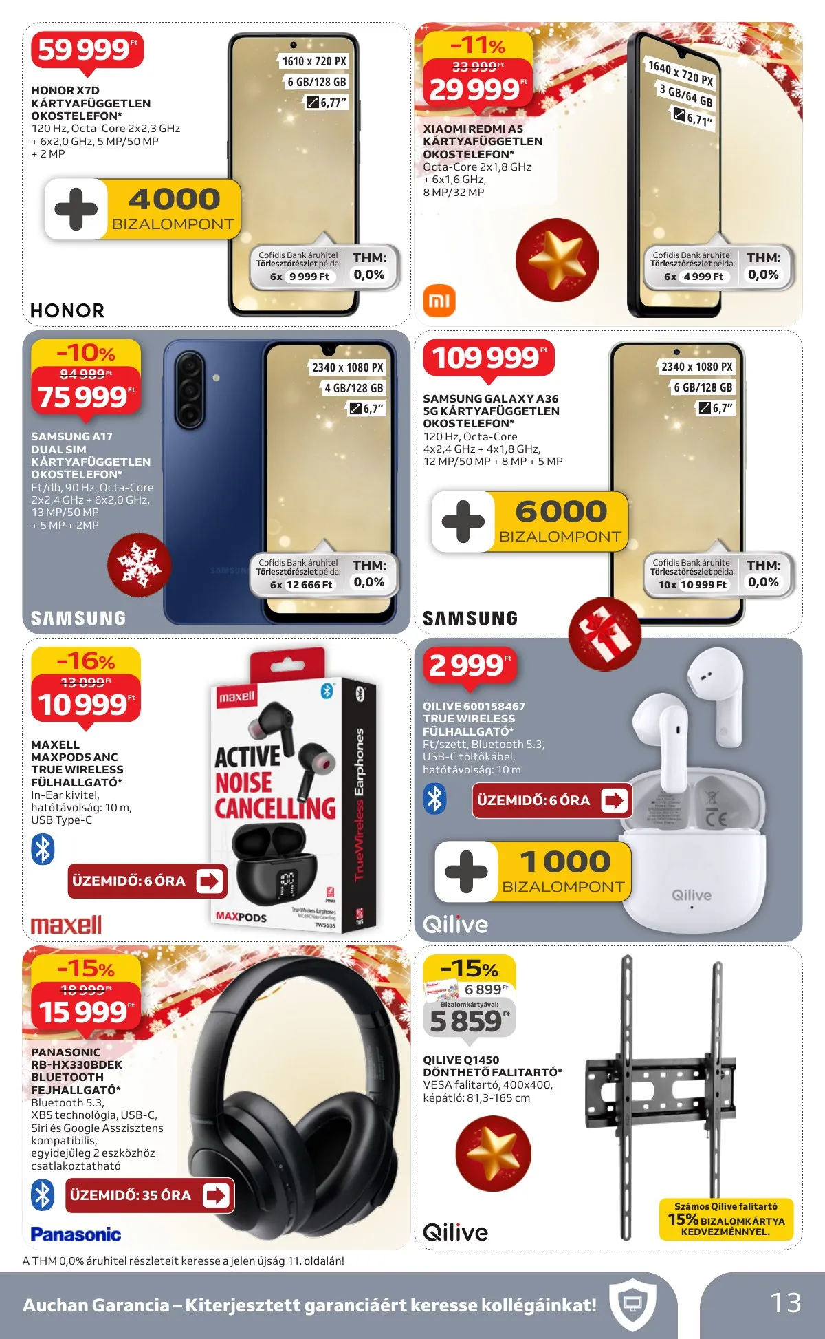 Auchan akciós újság Hipermarket Haztartasi Elektronika 12.11–12.24 – 13. oldal