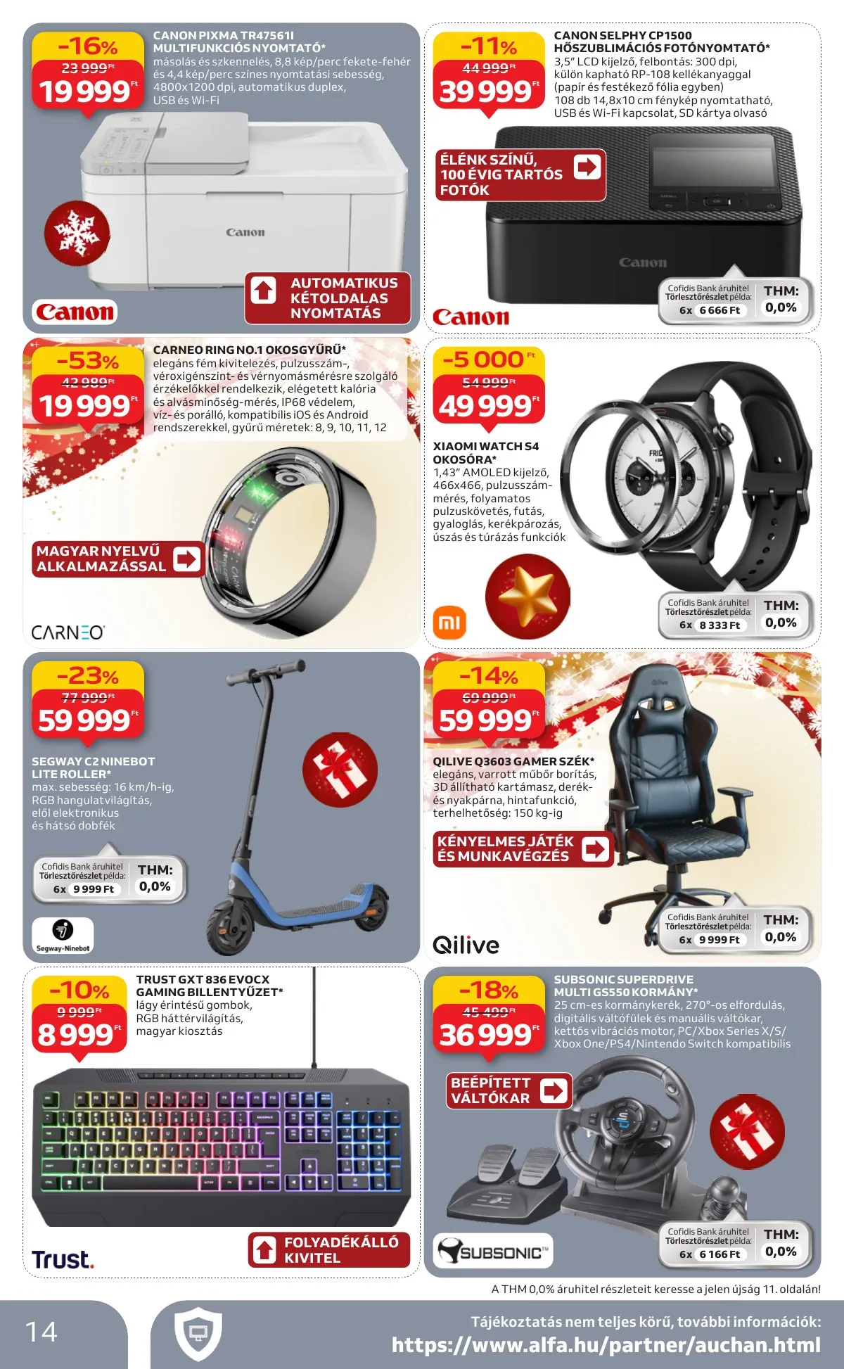 Auchan akciós újság Hipermarket Haztartasi Elektronika 12.11–12.24 – 14. oldal