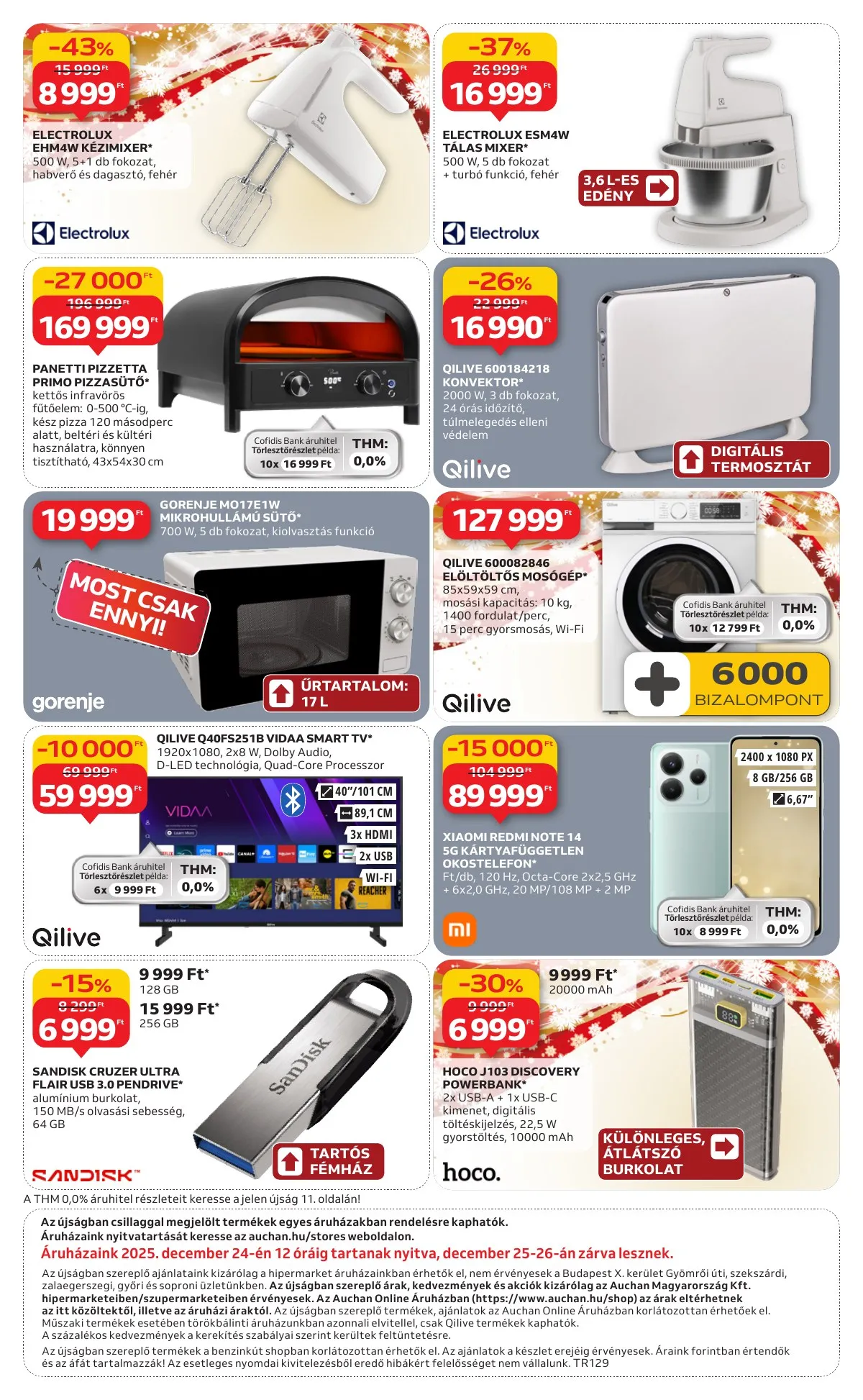 Auchan akciós újság Hipermarket Haztartasi Elektronika 12.11–12.24 – 16. oldal