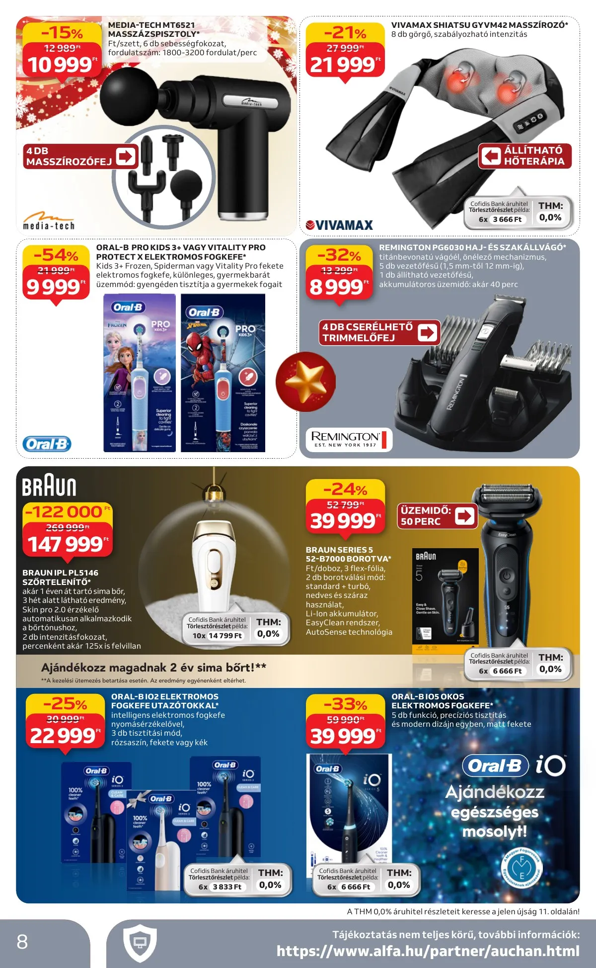 Auchan akciós újság Hipermarket Haztartasi Elektronika 12.11–12.24 – 8. oldal