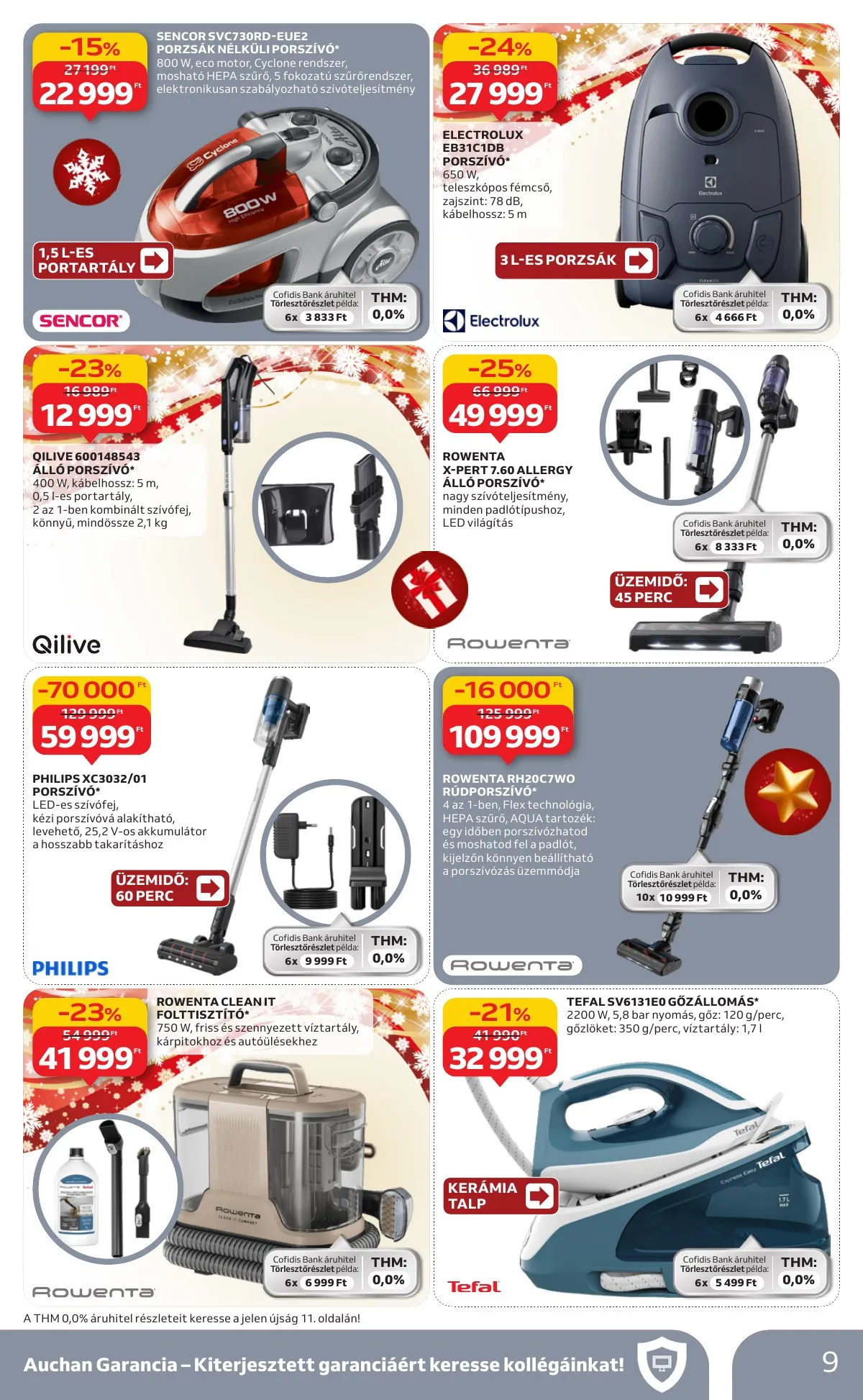 Auchan akciós újság Hipermarket Haztartasi Elektronika 12.11–12.24 – 9. oldal