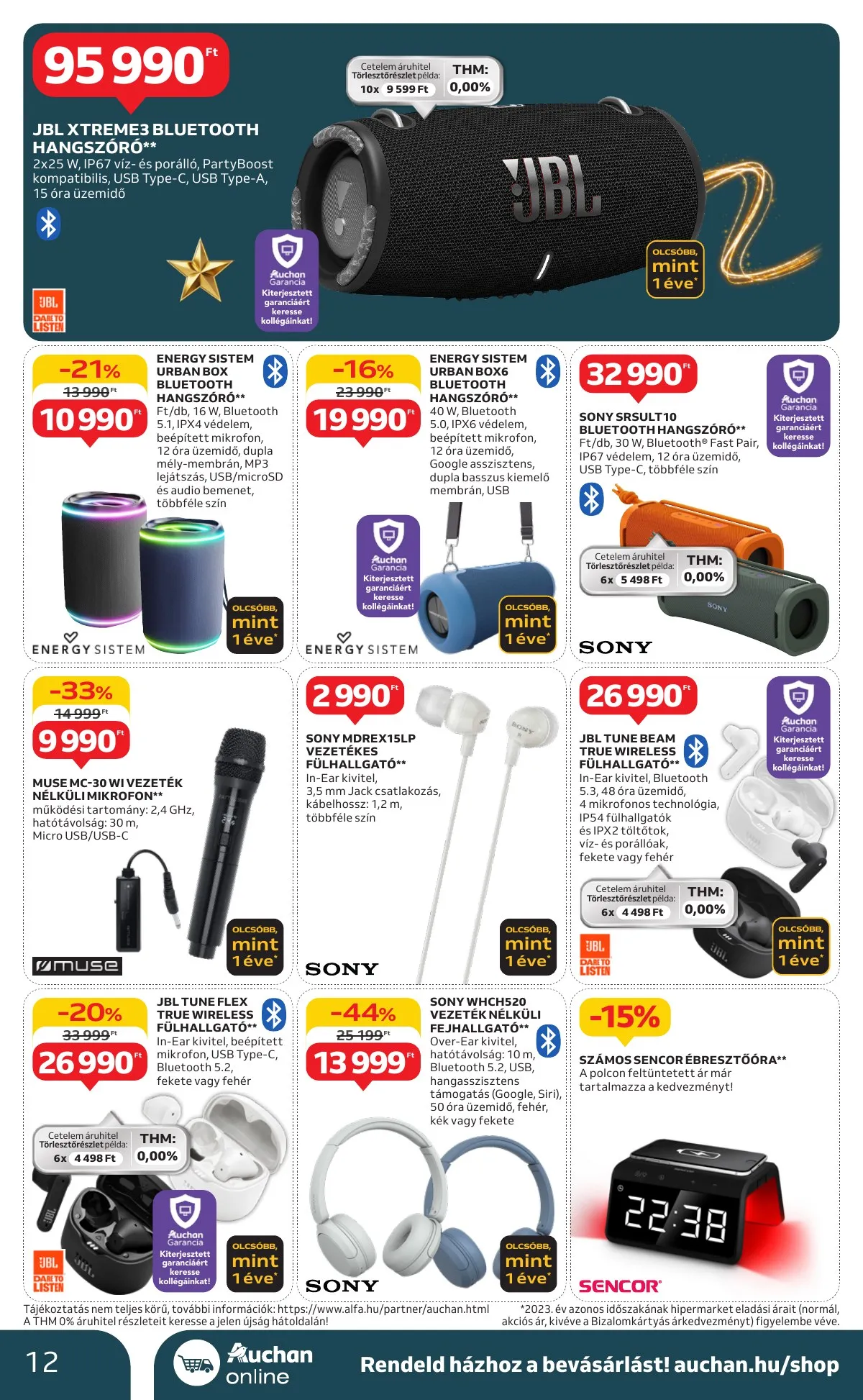 Auchan akciós újság Hipermarket haztartasi gepek 11.07–11.20 – 12. oldal