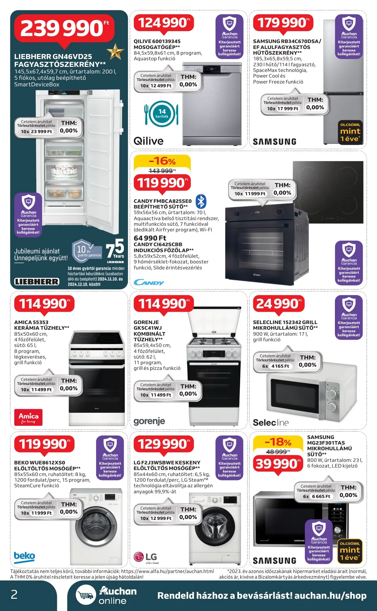 Auchan akciós újság Hipermarket haztartasi gepek 11.07–11.20 – 2. oldal