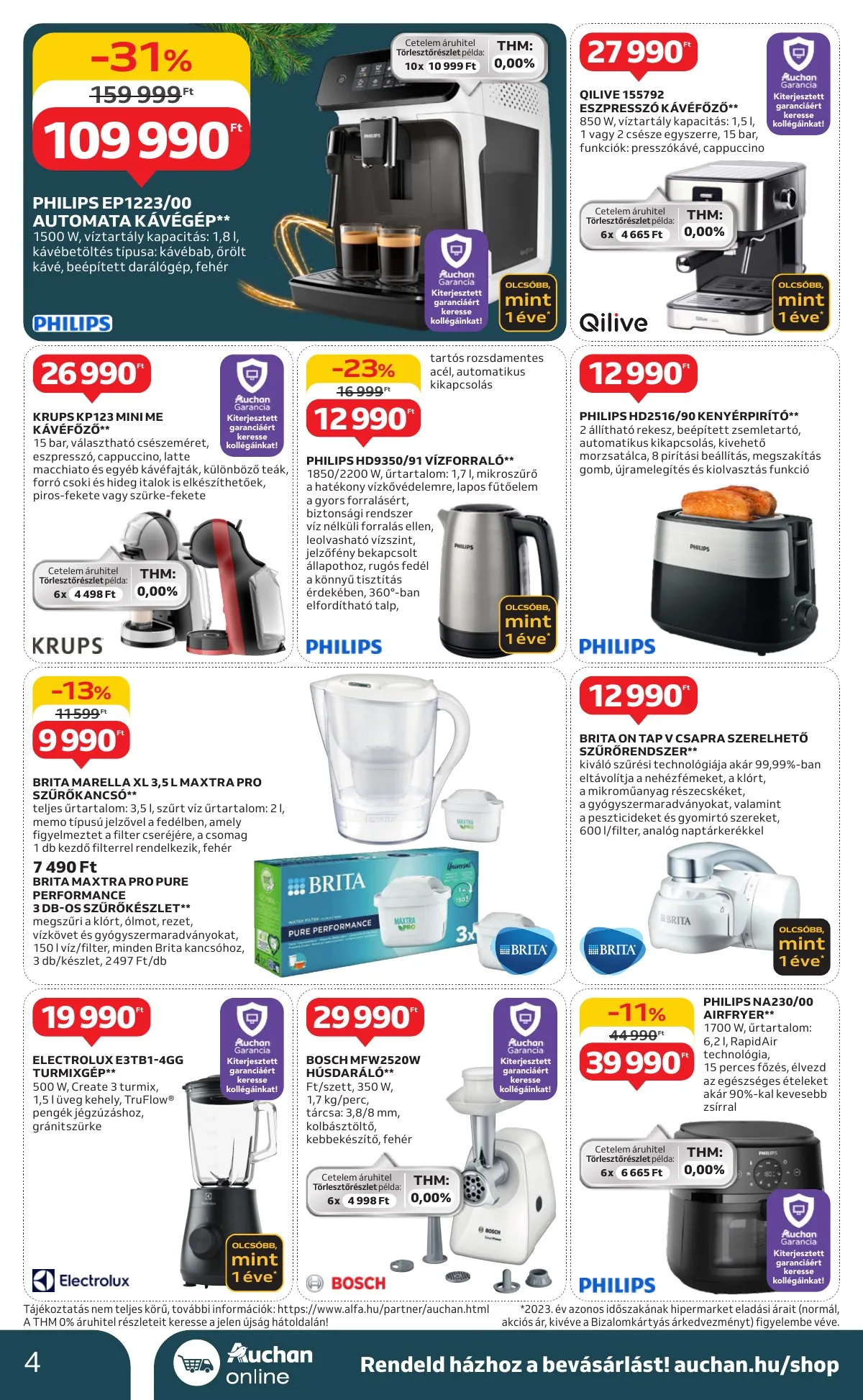 Auchan akciós újság Hipermarket haztartasi gepek 11.07–11.20 – 4. oldal