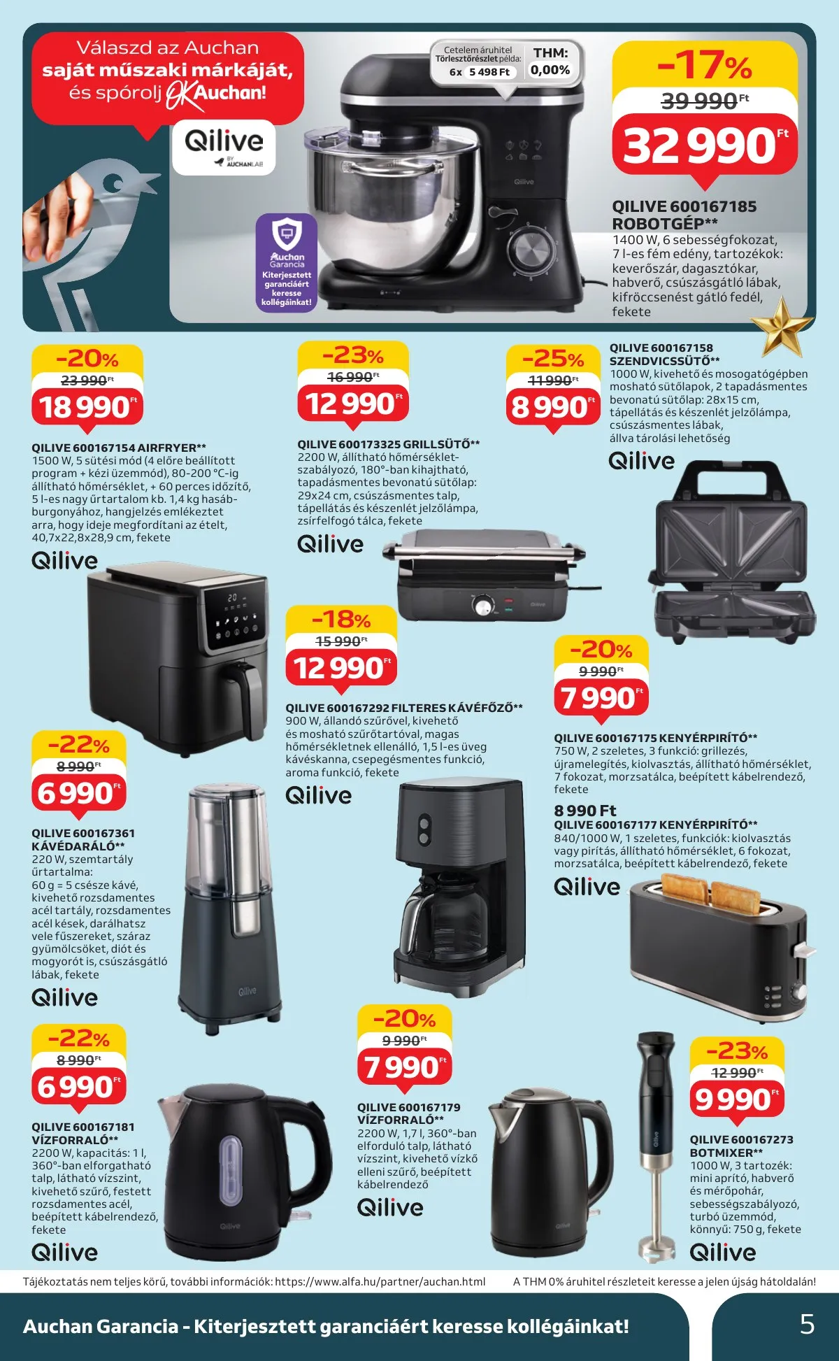 Auchan akciós újság Hipermarket haztartasi gepek 11.07–11.20 – 5. oldal