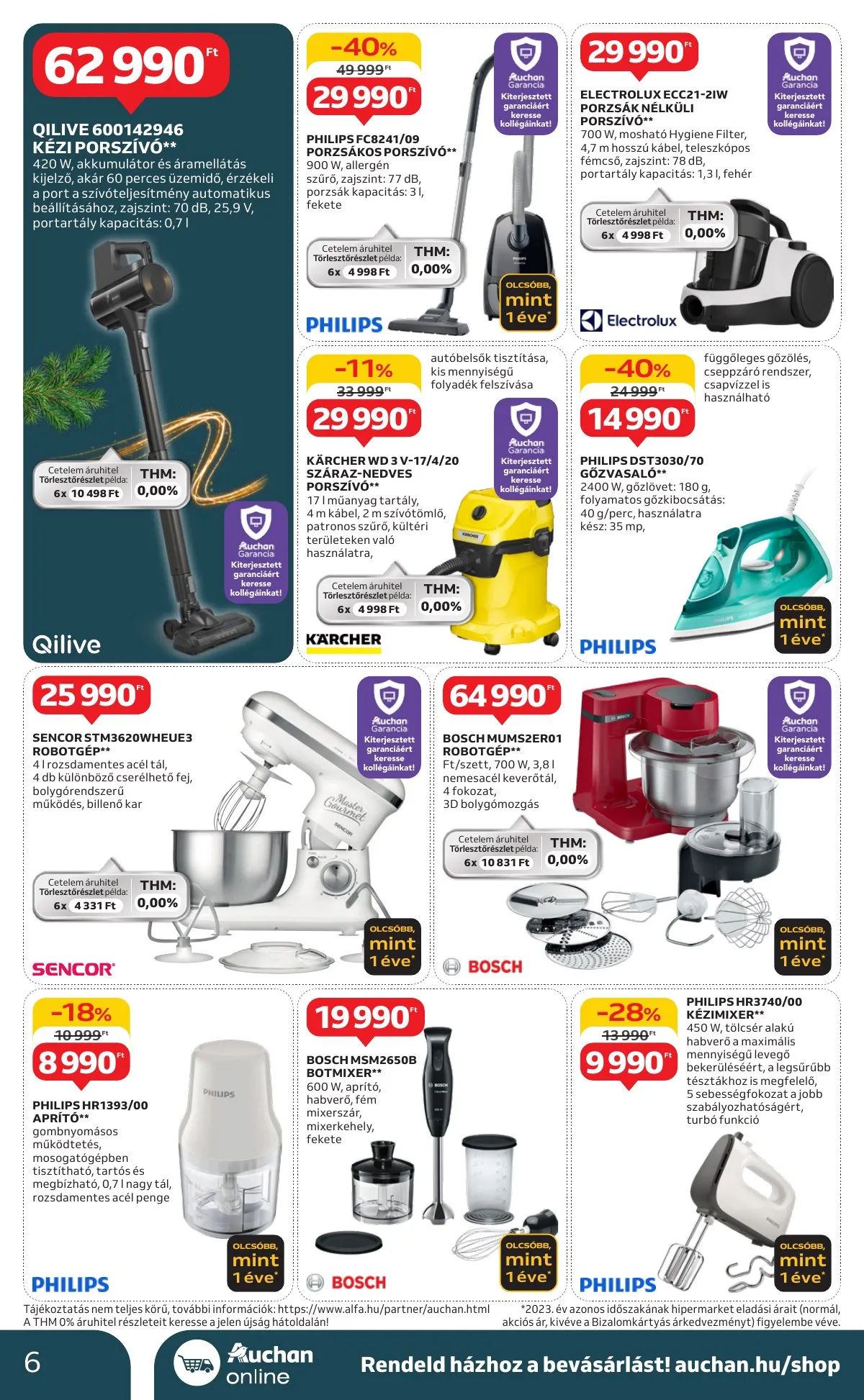 Auchan akciós újság Hipermarket haztartasi gepek 11.07–11.20 – 6. oldal