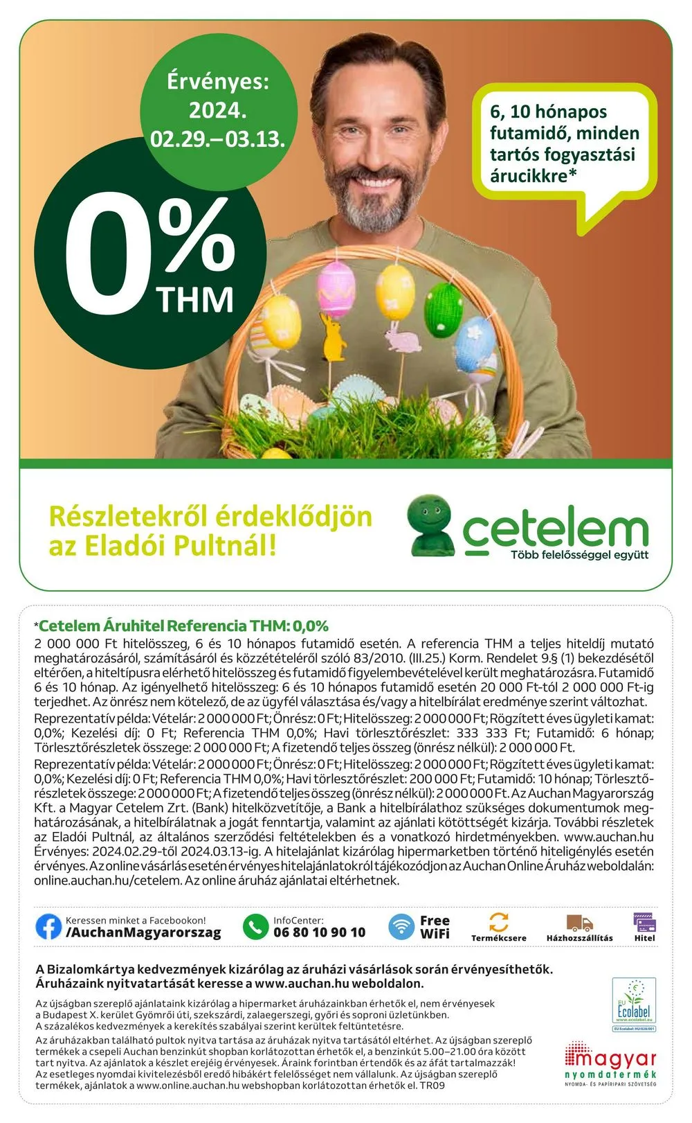 Auchan akciós újság Hipermarket husveti élelmiszer 02.29–03.13 – 10. oldal