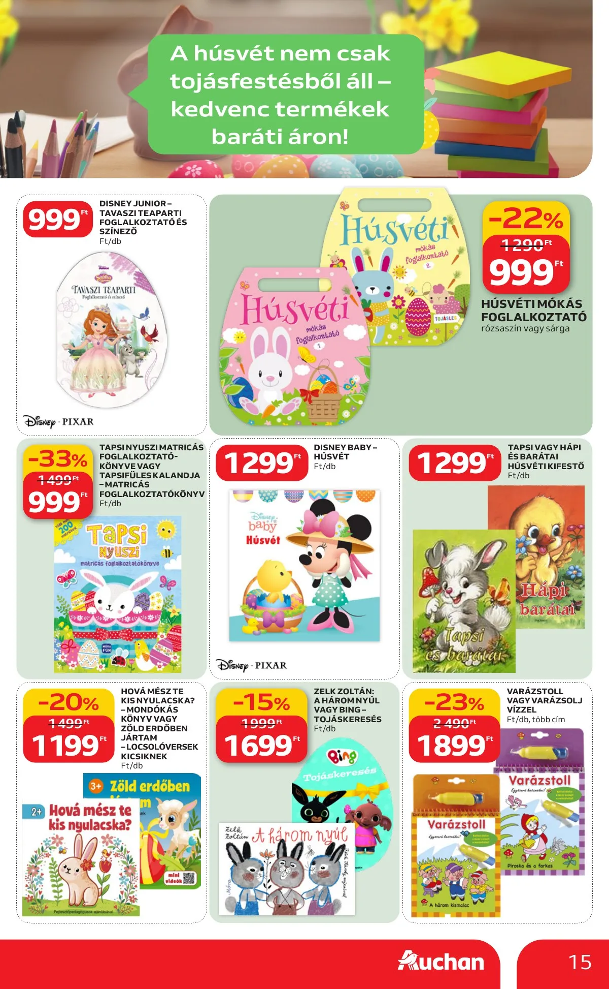 Auchan akciós újság Hipermarket Husveti 02.19–04.04 – 15. oldal