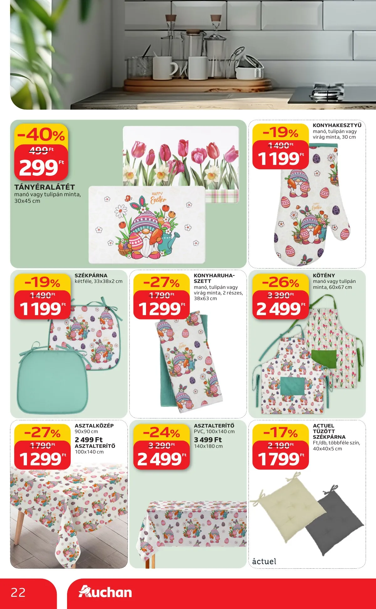 Auchan akciós újság Hipermarket Husveti 02.19–04.04 – 22. oldal