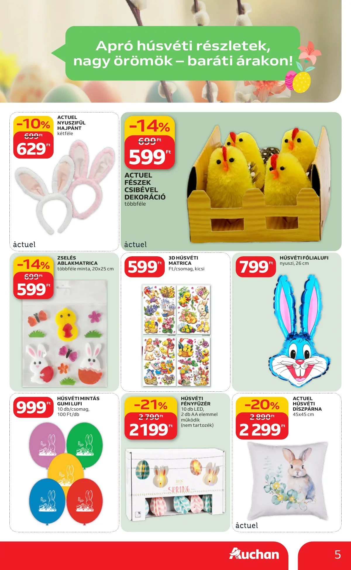 Auchan akciós újság Hipermarket Husveti 02.19–04.04 – 5. oldal