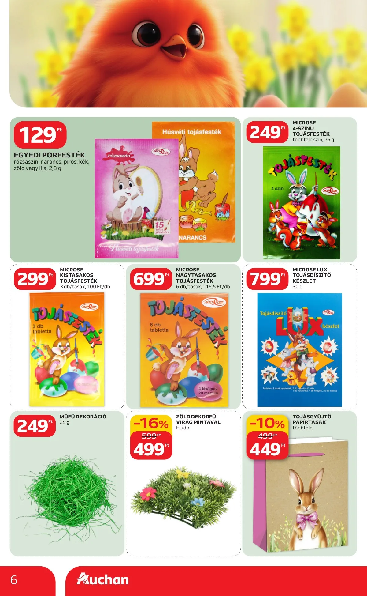Auchan akciós újság Hipermarket Husveti 02.19–04.04 – 6. oldal