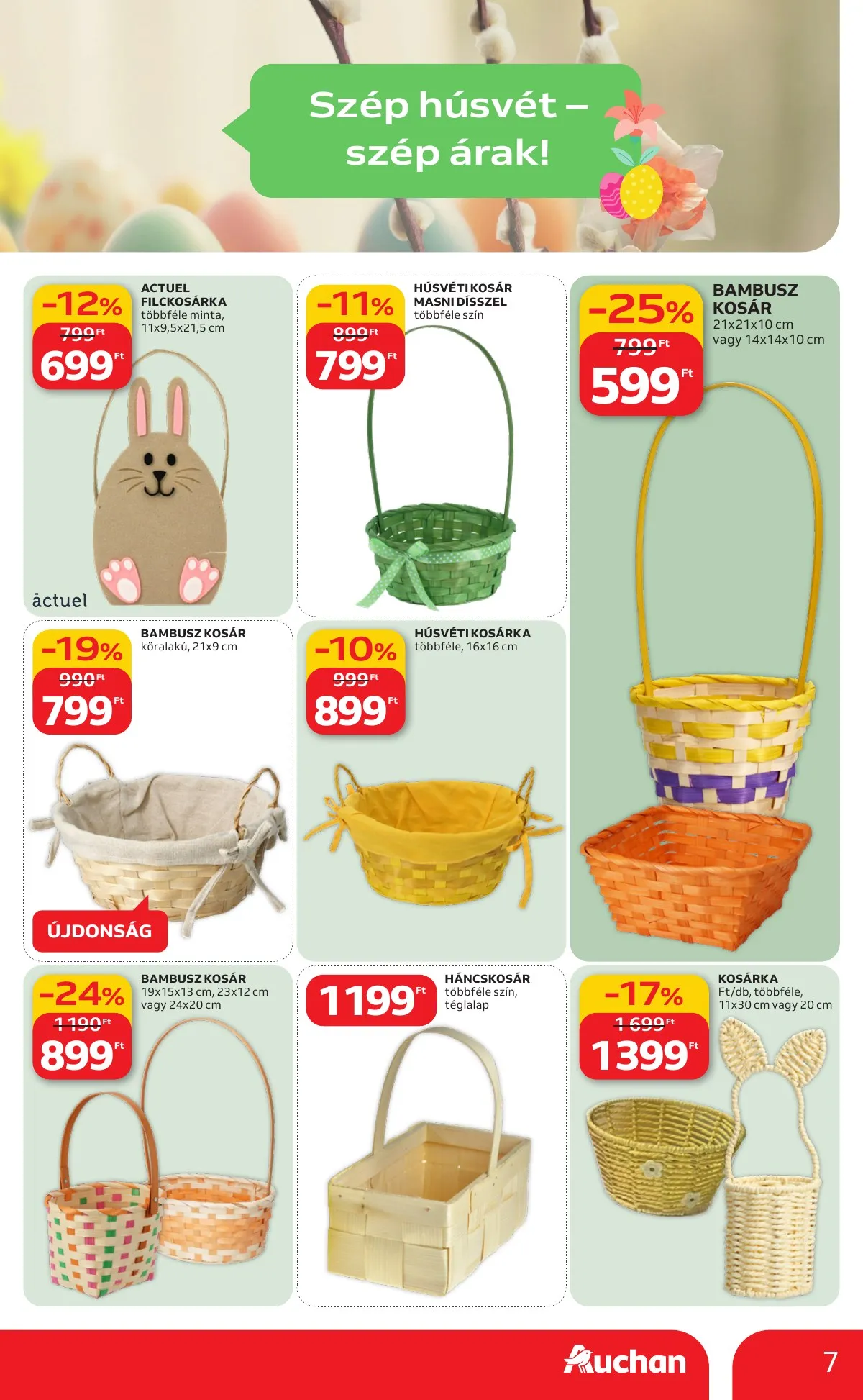Auchan akciós újság Hipermarket Husveti 02.19–04.04 – 7. oldal