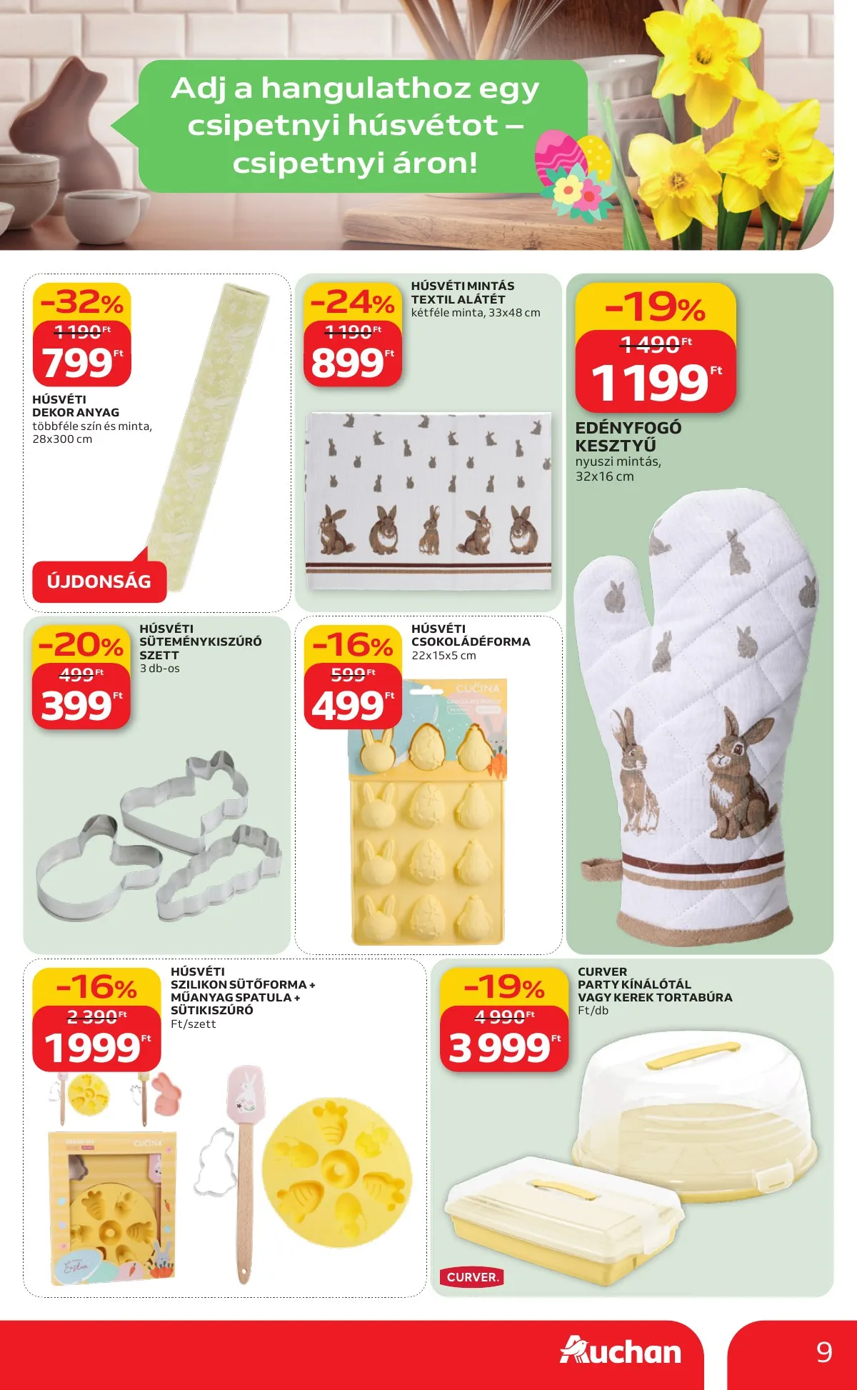 Auchan akciós újság Hipermarket Husveti 02.19–04.04 – 9. oldal