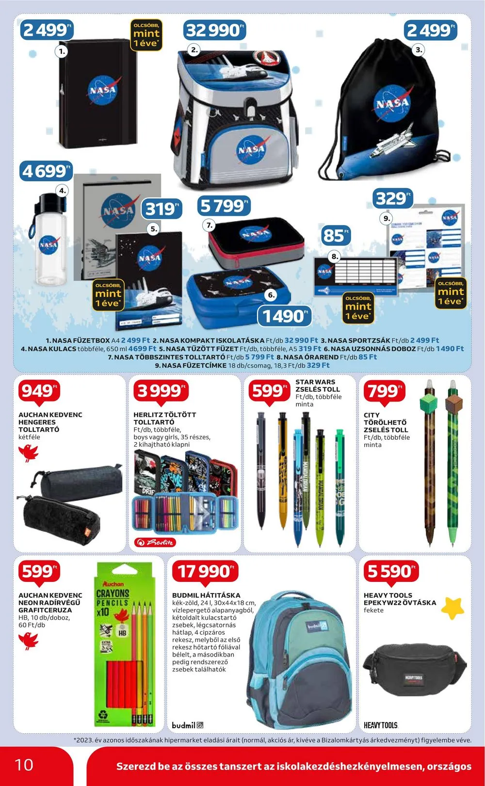 Auchan akciós újság Hipermarket Iskola kezdes 08.01–08.14 – 10. oldal