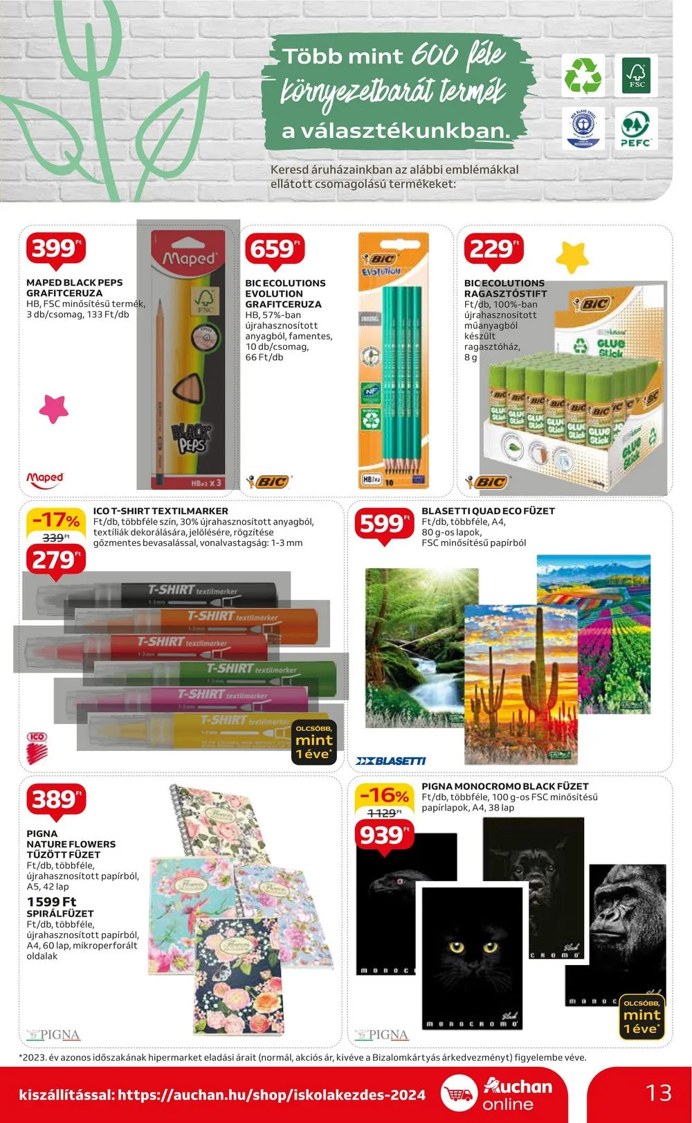 Auchan akciós újság Hipermarket Iskola kezdes 08.01–08.14 – 13. oldal