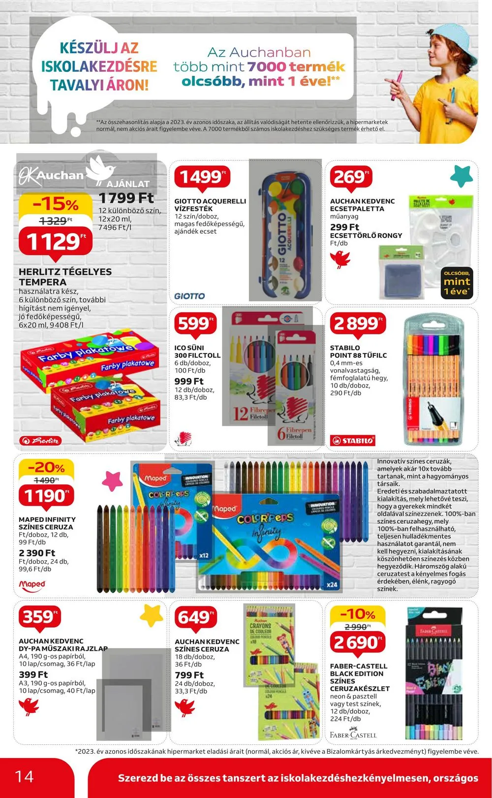 Auchan akciós újság Hipermarket Iskola kezdes 08.01–08.14 – 14. oldal