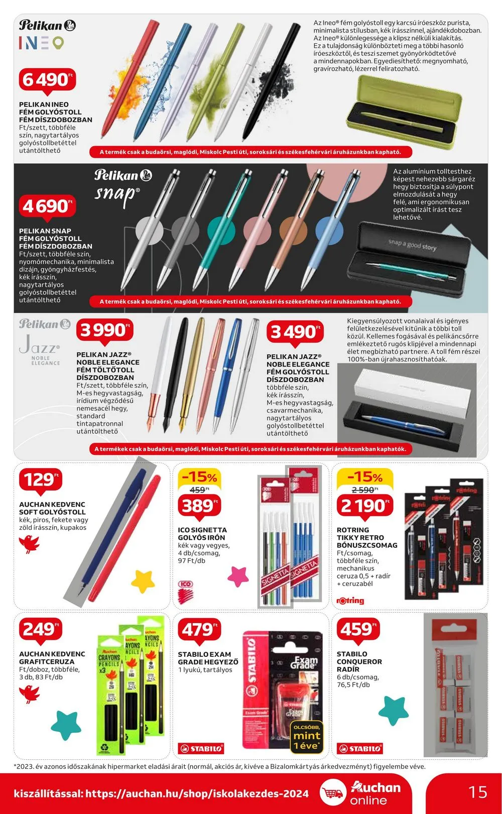 Auchan akciós újság Hipermarket Iskola kezdes 08.01–08.14 – 15. oldal