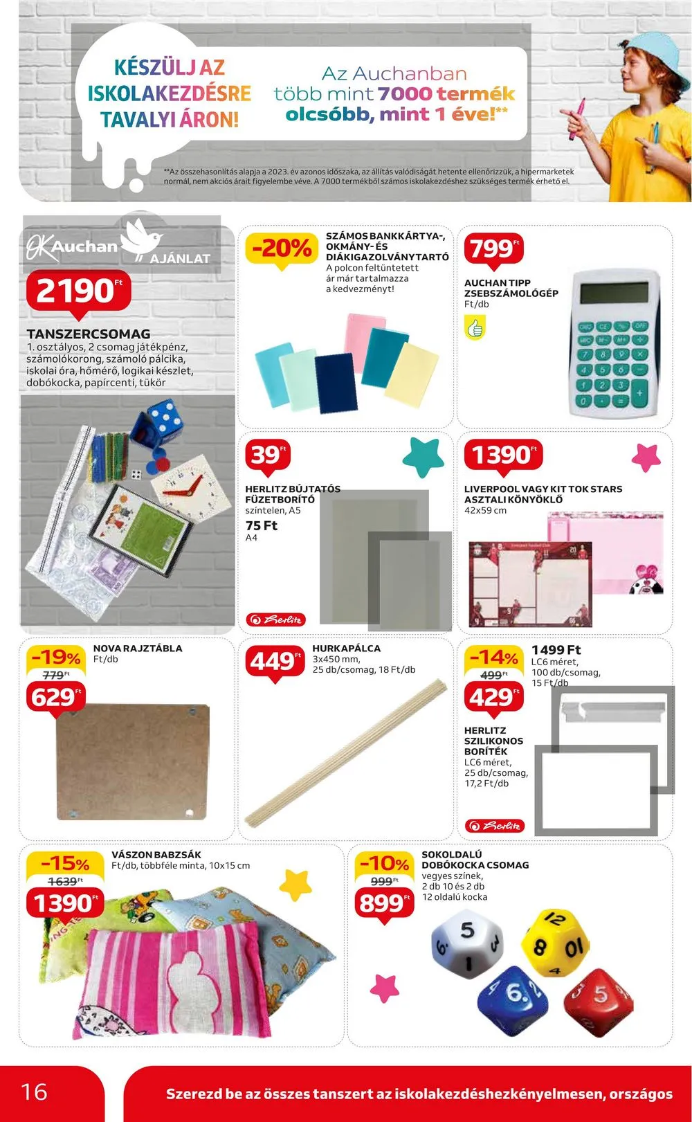 Auchan akciós újság Hipermarket Iskola kezdes 08.01–08.14 – 16. oldal