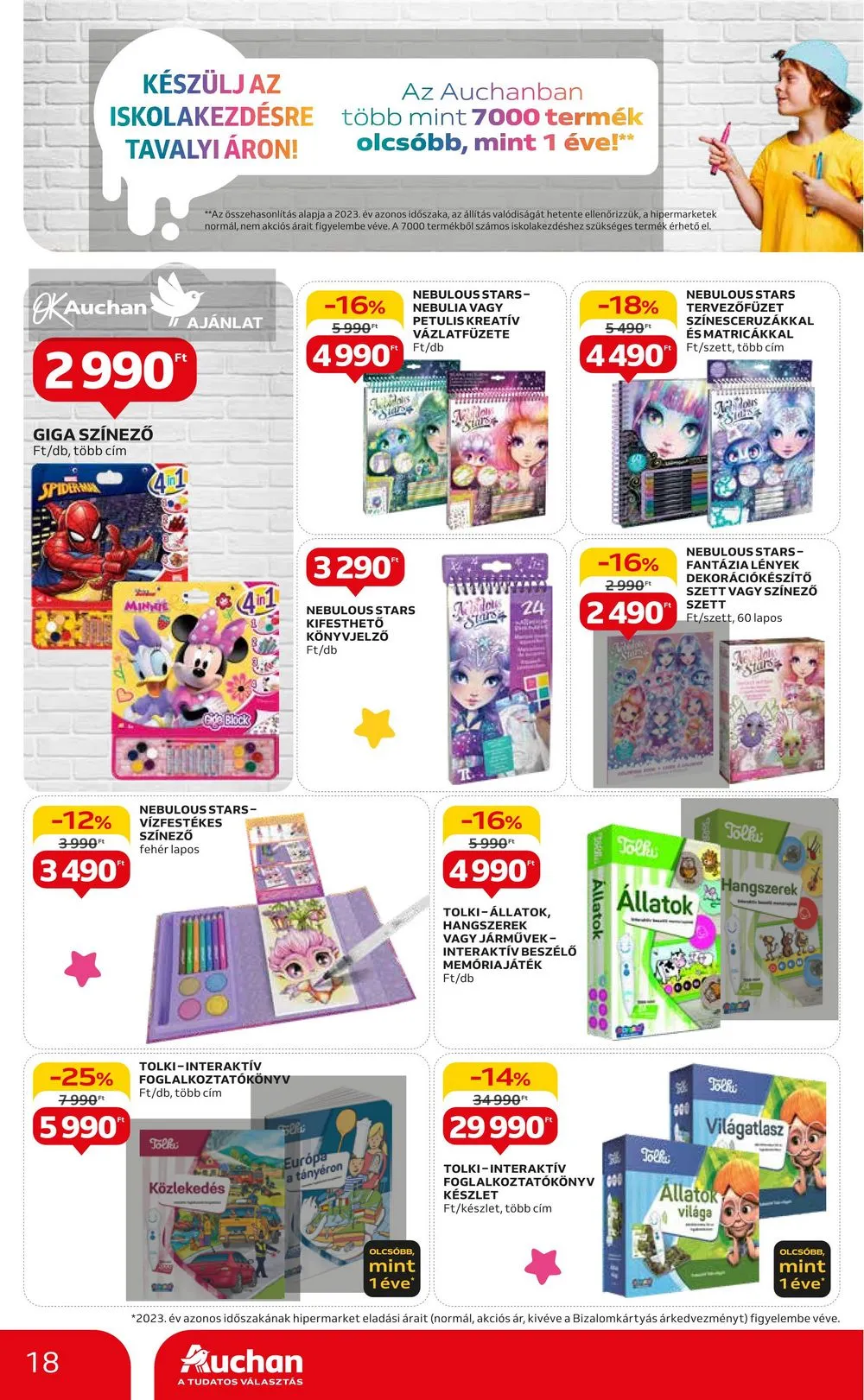 Auchan akciós újság Hipermarket Iskola kezdes 08.01–08.14 – 18. oldal