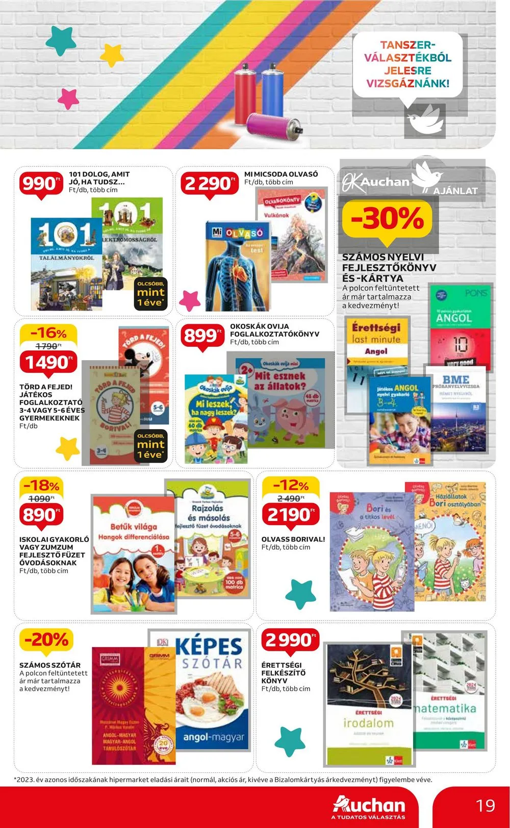 Auchan akciós újság Hipermarket Iskola kezdes 08.01–08.14 – 19. oldal