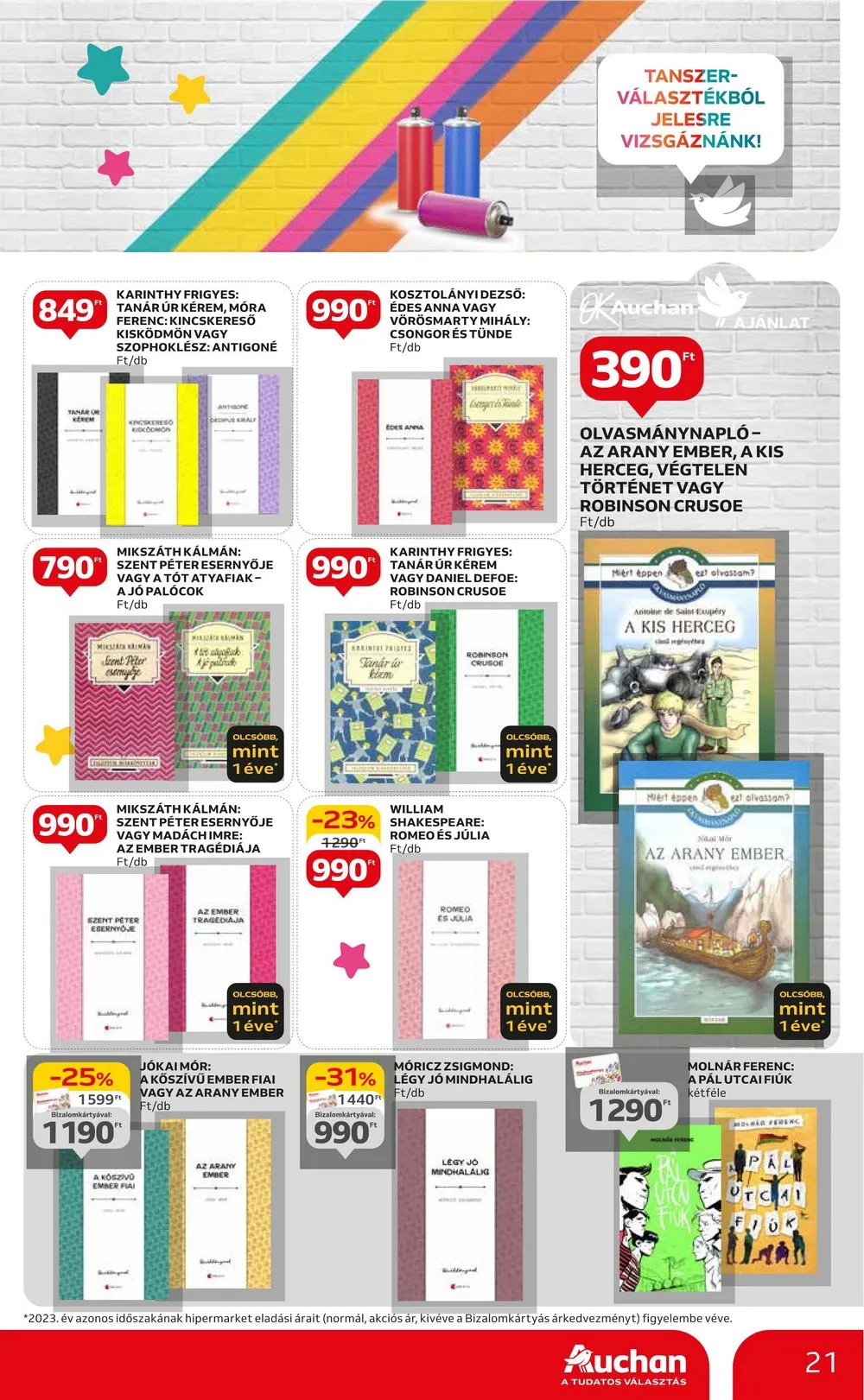 Auchan akciós újság Hipermarket Iskola kezdes 08.01–08.14 – 21. oldal