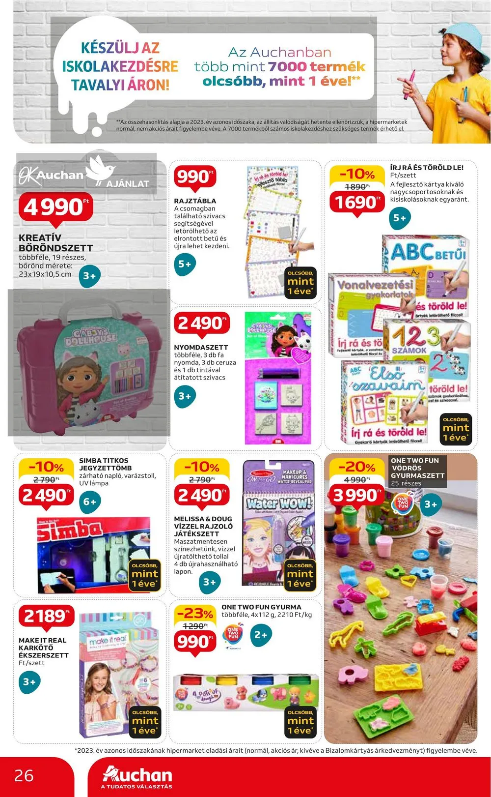 Auchan akciós újság Hipermarket Iskola kezdes 08.01–08.14 – 26. oldal