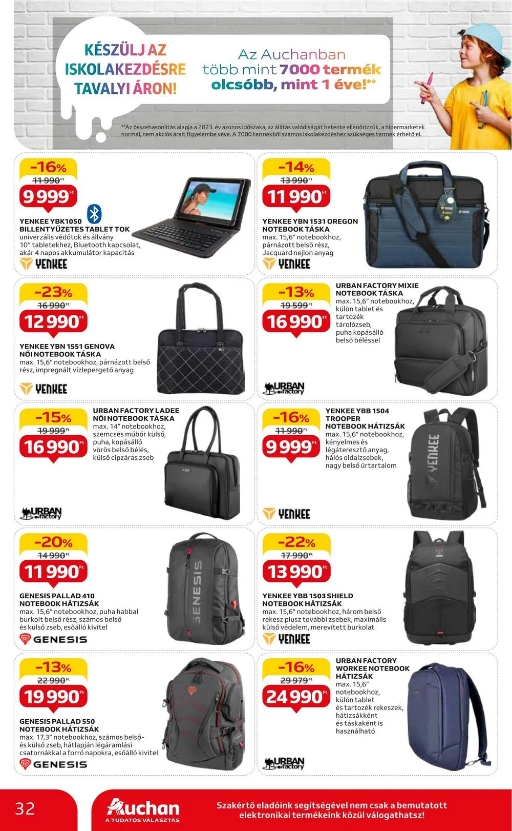 Auchan akciós újság Hipermarket Iskola kezdes 08.01–08.14 – 32. oldal