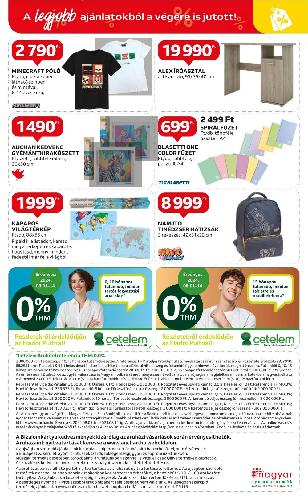 Auchan akciós újság Hipermarket Iskola kezdes 08.01–08.14 – 38. oldal
