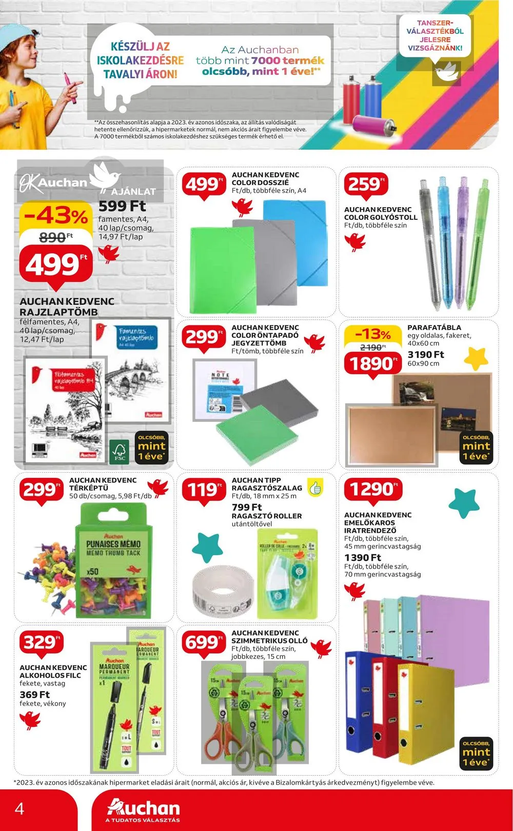 Auchan akciós újság Hipermarket Iskola kezdes 08.01–08.14 – 4. oldal