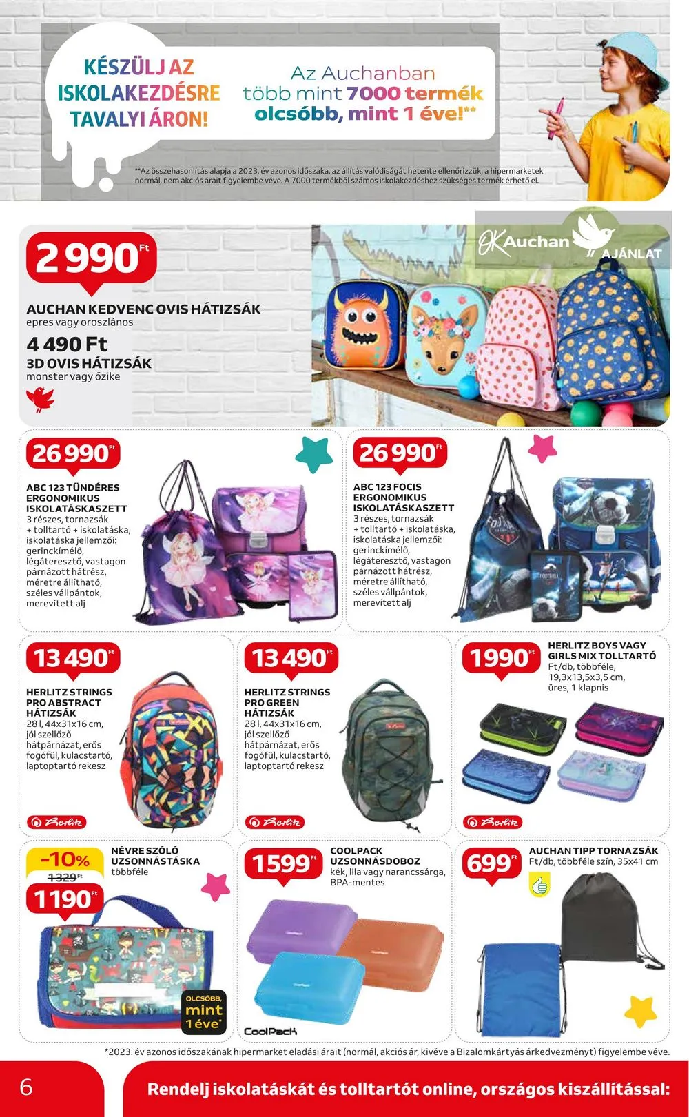 Auchan akciós újság Hipermarket Iskola kezdes 08.01–08.14 – 6. oldal