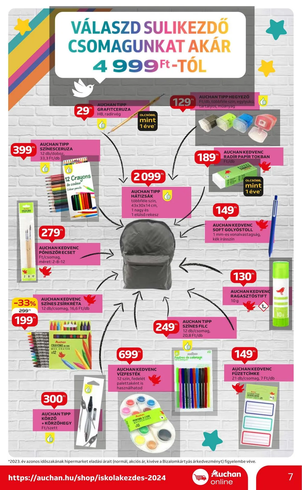 Auchan akciós újság Hipermarket Iskola kezdes 08.01–08.14 – 7. oldal