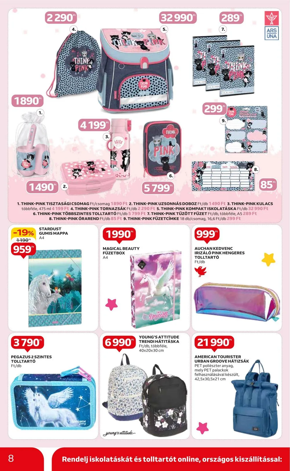 Auchan akciós újság Hipermarket Iskola kezdes 08.01–08.14 – 8. oldal