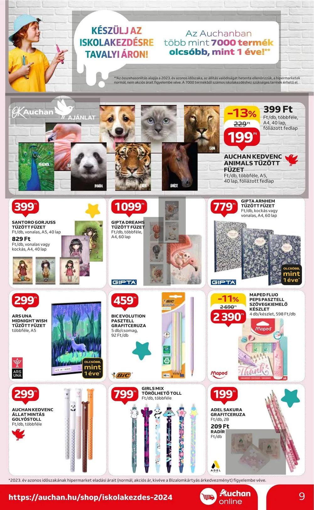 Auchan akciós újság Hipermarket Iskola kezdes 08.01–08.14 – 9. oldal