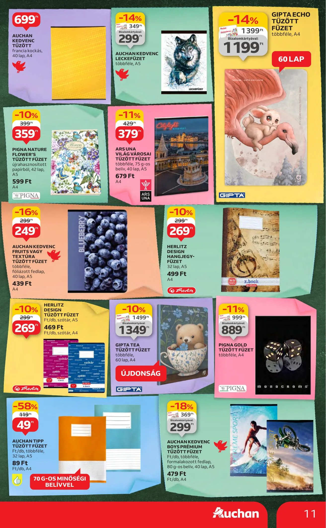 Auchan akciós újság Hipermarket iskolakezdés 07.24–08.06 – 11. oldal